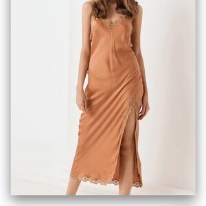 Spell and the Gypsy Rizzo Slip Dress Slit 100% Silk Size Small